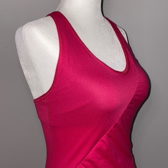 Nike Pink Racerback Side Ruffle Tank Top S - Picture 6 of 16